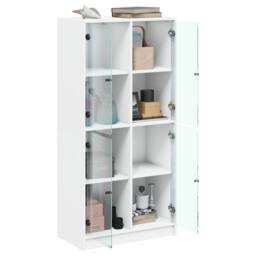 Berkfield Home Highboard with Doors White 68x37x142 cm Engineered Wood - Size: 68 x 37 x 142 cm - thumbnail 4