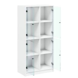 Berkfield Home Highboard with Doors White 68x37x142 cm Engineered Wood - Size: 68 x 37 x 142 cm - thumbnail 6