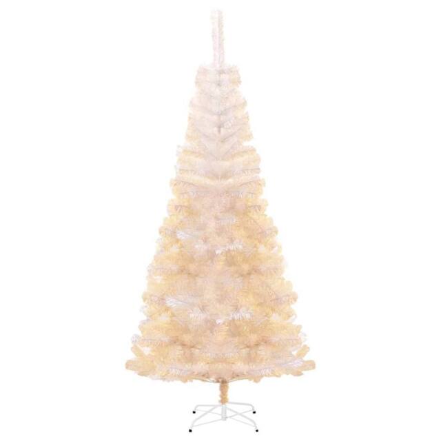 Berkfield Home Artificial Christmas Tree with Iridescent Tips White 240 cm PVC - image 1