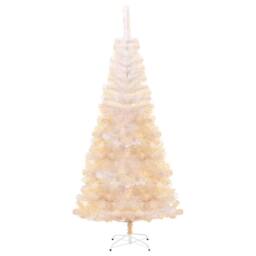 Berkfield Home Artificial Christmas Tree with Iridescent Tips White 240 cm PVC - thumbnail 1