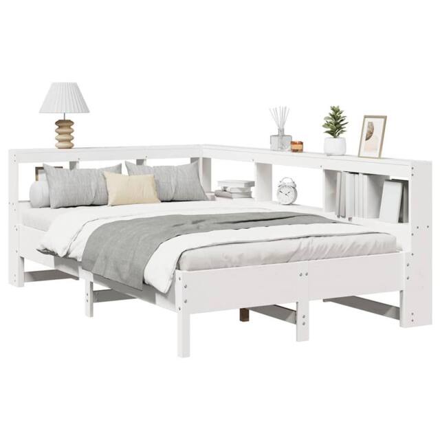 Berkfield Home Decorative Bookcase Bed without Mattress White 120x190 cm Solid W - image 1