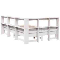 Berkfield Home Decorative Bookcase Bed without Mattress White 120x190 cm Solid W - thumbnail 9