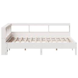 Berkfield Home Decorative Bookcase Bed without Mattress White 120x190 cm Solid W - thumbnail 8