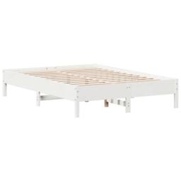 Berkfield Home Decorative Bookcase Bed without Mattress White 120x190 cm Solid W - thumbnail 7