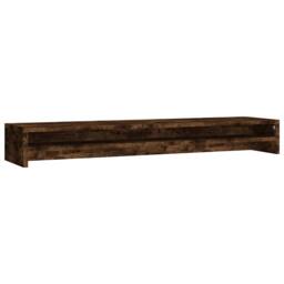 Berkfield Home Monitor Stand Smoked Oak 100x24x13 cm Engineered Wood in Brown - Size: 100 x 24 x 13 cm - thumbnail 3
