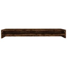 Berkfield Home Monitor Stand Smoked Oak 100x24x13 cm Engineered Wood in Brown - Size: 100 x 24 x 13 cm - thumbnail 4