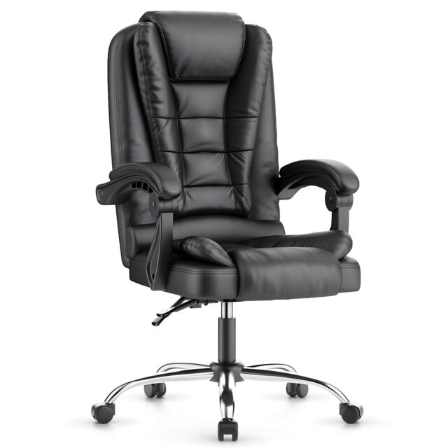 Rattantree Premium Ergonomic Recliner Office Chair - Tailored Comfort for Home Office Productivity in Black