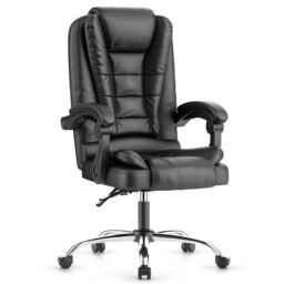 Rattantree Premium Ergonomic Recliner Office Chair - Tailored Comfort for Home Office Productivity in Black - thumbnail 1