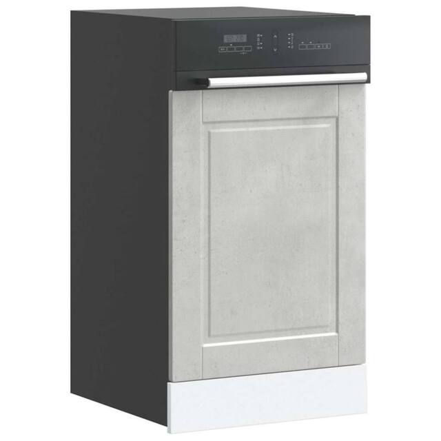 Berkfield Home Dishwasher Panel Porto Concrete Grey 45x1, 5x67 cm Engineered Wood - image 1