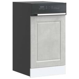 Berkfield Home Dishwasher Panel Porto Concrete Grey 45x1, 5x67 cm Engineered Wood - thumbnail 1
