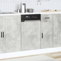 Berkfield Home Dishwasher Panel Porto Concrete Grey 45x1, 5x67 cm Engineered Wood - thumbnail 3