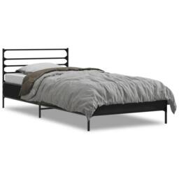 Berkfield Home Durable Bed Frame without Mattress Black 90x200 cm - thumbnail 3