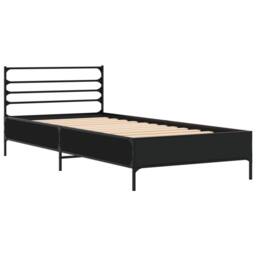 Berkfield Home Durable Bed Frame without Mattress Black 90x200 cm - thumbnail 1