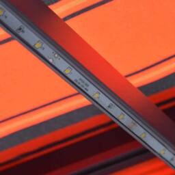 Berkfield Home Manual Retractable Awning with LED 350x250 cm Orange & Brown - thumbnail 6