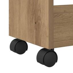 Berkfield Home Rolling Cabinet Artisan Oak 60x22x79 cm Engineered Wood in Brown - Size: 60 x 22 x 79 cm - thumbnail 8