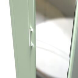 Ready Assembled 2 U Norfolk 2 Door Mirrored Wardrobe (Ready Assembled) in Pale Green - thumbnail 4
