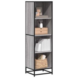 Berkfield Home Book Cabinet Grey Sonoma 40x35x139 cm Engineered Wood - Size: 40 x 35 x 139 cm - thumbnail 1