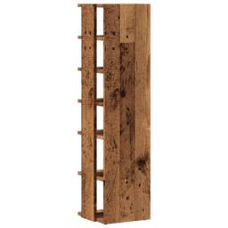 Berkfield Home Shoe Cabinets 2 pcs Old Wood 28x27x102 cm Engineered Wood in Brown - Size: 28 x 27 x 102 cm - thumbnail 6
