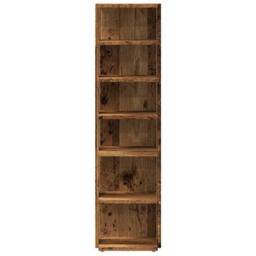 Berkfield Home Shoe Cabinets 2 pcs Old Wood 28x27x102 cm Engineered Wood in Brown - Size: 28 x 27 x 102 cm - thumbnail 4