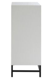 Orsina Elegant 2 Door Cabinet - Functional Display Cabinet For Livingroom - Space Saving Slim Corner Cabinet in White - thumbnail 3