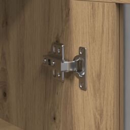 Berkfield Home Wall-Mounted Cabinet with Glass Doors Artisan Oak 69, 5x34x90 cm in Brown - Size: 5 x 34 x 90 cm - thumbnail 9