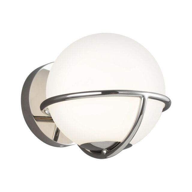 Loops Wall Light Sconce Highly Polished Nickel Finish LED G9 3.5W Bulb d00588 in Metallics - image 1