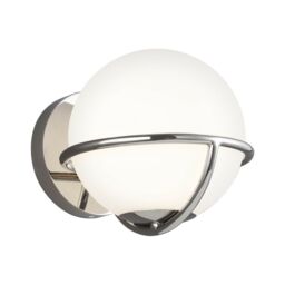Loops Wall Light Sconce Highly Polished Nickel Finish LED G9 3.5W Bulb d00588 in Metallics - thumbnail 1