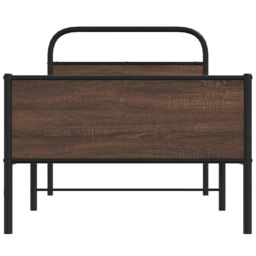 Berkfield Home Bed Frame without Mattress 90x190 cm Brown Oak Engineered Wood - thumbnail 5
