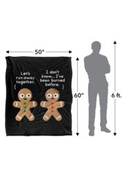 David Olenick Smart Cookie Silky Touch Super Soft Throw Blanket 152 X 127 cm in White - thumbnail 5