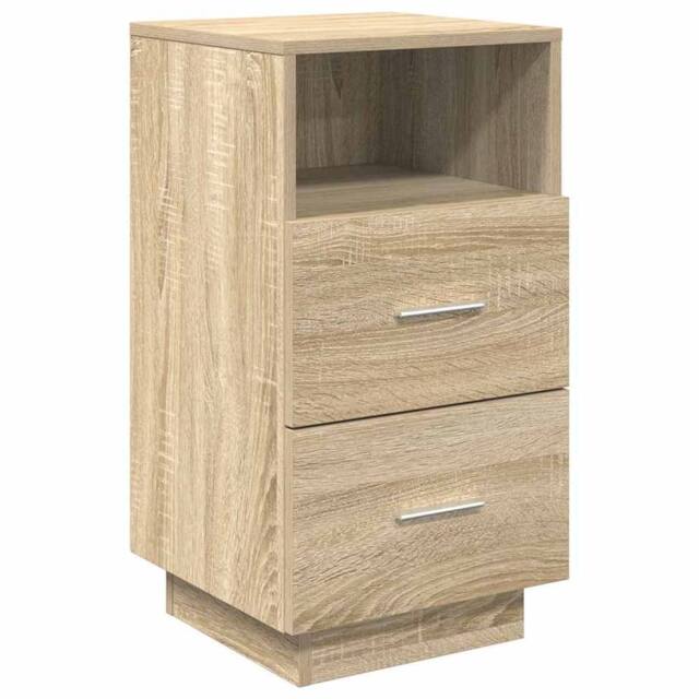 Berkfield Home Bedside Cabinet with 2 Drawers Sonoma Oak 36x36x68 cm in Brown - Size: 36 x 36 x 68 cm - image 1
