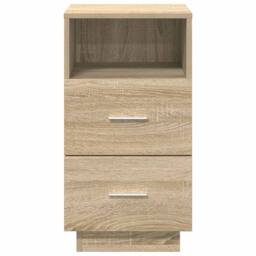 Berkfield Home Bedside Cabinet with 2 Drawers Sonoma Oak 36x36x68 cm in Brown - Size: 36 x 36 x 68 cm - thumbnail 4