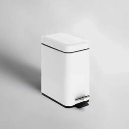 EONLION White 5 LITER BATHROOM TOILET SLIM PEDAL BIN - Size: 100 cm