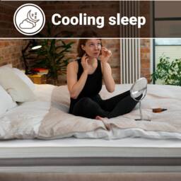 The White Stone Pocket Spring & Memory Mattress, 20cm high - 100 x 190 cm in White - Size: EU Super King - thumbnail 8