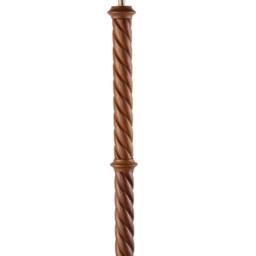 Happy Homewares Mahogany Wooden Classic Floor Lamp Base with Twisting Pole Design in Brown - thumbnail 4