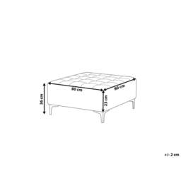 Wyld and Coco Square Tufted Ottoman Dark Grey with Silver Legs - thumbnail 4
