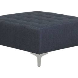Wyld and Coco Square Tufted Ottoman Dark Grey with Silver Legs - thumbnail 2
