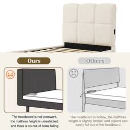 Matteo Upholstered Single Bed - Hydraulic Storage & USB - Velvet in Beige - thumbnail 8