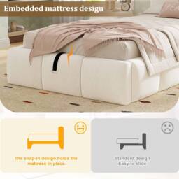Matteo Upholstered Single Bed - Hydraulic Storage & USB - Velvet in Beige - thumbnail 7