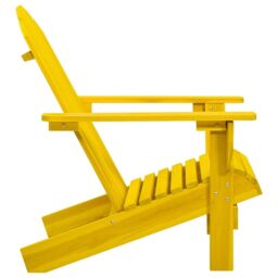 Berkfield Home Garden Adirondack Chair Solid Fir Wood Yellow - thumbnail 3