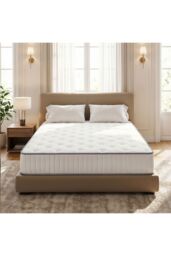 Living and Home Plush Supportive Mattress with Quilted Top in White - Size: Single - thumbnail 2