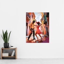 "Artery8 Wall Art Print Salsa Street Dance Mambo Colourful Dancing Painting Rhythm Body Energy Theatre Arts Artwork Poster - Size: W18"" x H24""" - thumbnail 4