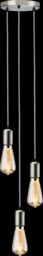 Netlighting Knightsbridge CALLA 230V E27 Contemporary 3 Light Pendant Brushed Chrome CALCO3PBC in Grey - thumbnail 1