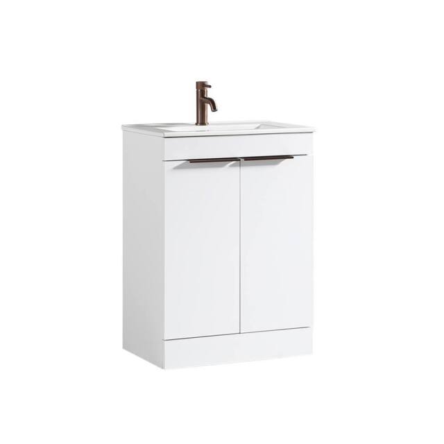 Bathroom Kingdom Sora White Basin Drawer Vanity 600mm - image 1