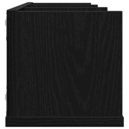 Berkfield Home CD Wall Shelf - Black Oak, 75x18x18 cm, Made of Engineered Wood - Size: 75 x 18 x 18 cm - thumbnail 6