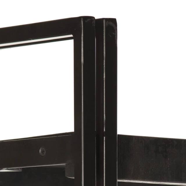 Berkfield Home Beautiful 3-Tier Bookcase Black 40x30x80 cm Solid Mango Wood - Size: 40 x 30 x 80 cm - image 1