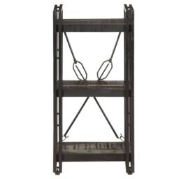 Berkfield Home Beautiful 3-Tier Bookcase Black 40x30x80 cm Solid Mango Wood - Size: 40 x 30 x 80 cm - thumbnail 3