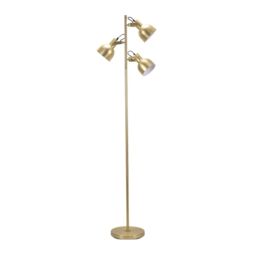 ValueLights Albie 3 Way Adjustable Directional Floor Lamp with LED Bulbs in Gold - thumbnail 2