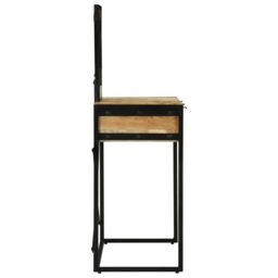 Berkfield Home Dressing Table with Mirror 100x40x120 cm Solid Wood Acacia in Brown - Size: 100 x 40 x 120 cm - thumbnail 6