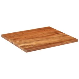 Berkfield Home Table Top 110x80x2.5 cm Rectangular Solid Wood Acacia in Brown - thumbnail 2