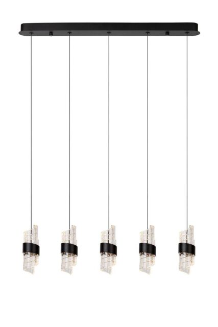 Lucide 'KLIGANDE' Dimmable Adjustable Height Indoor Stylish LED Pendant Light in Black - image 1